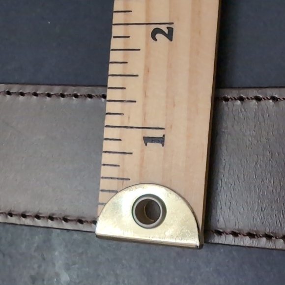 Rodier Genuine Brown Leather Woman's Belt with Coin Like Buckle. - Picture 16 of 16